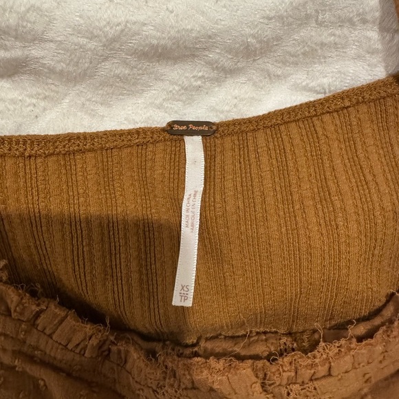 Free People Mustard Long Sleeve Blouse - Picture 8 of 12